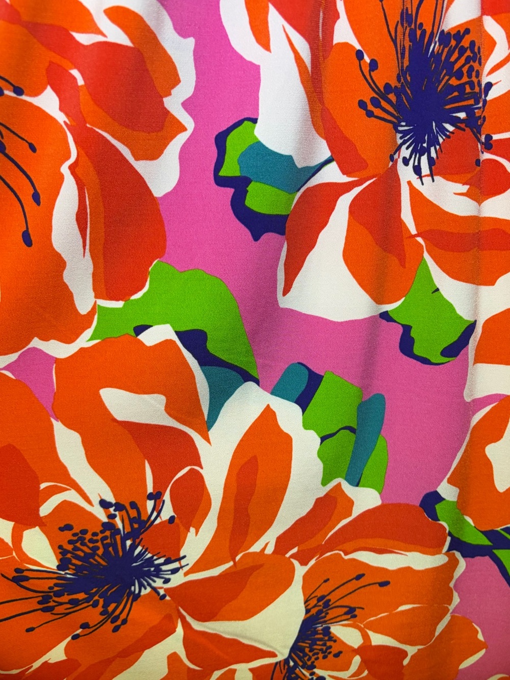 NWOT Trina Turk Bright Orange Floral Sundress Back Tie Peephole. XL - Picture 3 of 6